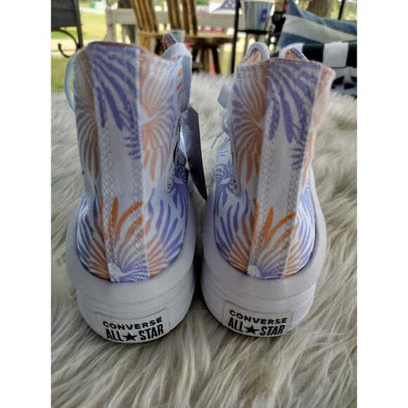 3903) Converse Women Chuck Taylor All Star Move Floral Platform Shoes Size US 9 - Picture 3 of 8